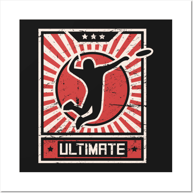 ULTIMATE Frisbee | Propaganda Poster Wall Art by MeatMan